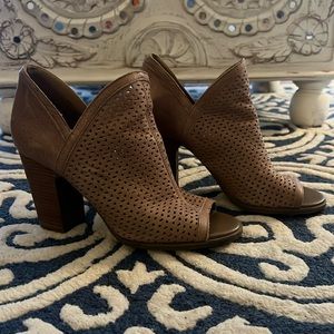 Lucky brand open toe booties